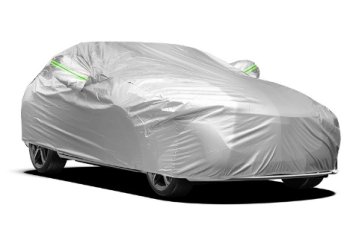 Waterproof Car Cover Size L with Mirror Pockets, Silver