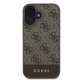 Чехол Guess 4G Bottom Stripe для iPhone 16 Plus - Коричневый