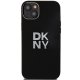 DKNY iPhone 15 Plus vāciņš HC Silicone w Stack Metal Logo, melns