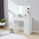 Moderns tualetes galdiņš ar spoguli un atvilktni ModernHome, balts
