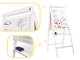 Bērnu Divpusēja Magnētiskā Zīmēšanas Tāfele ar Krītiņiem un Burtiem, Balta | Children\'s Double-Sided Board