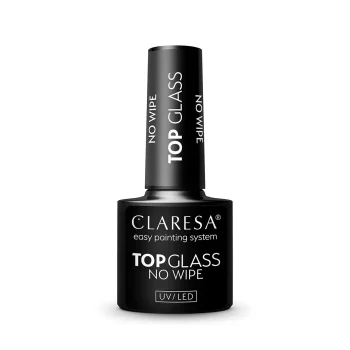 Claresa Top Glass No Wipe virsējais pārklājums nagiem, 5g