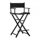 Saliekamais Alumīnija Grima Vizāžista Režisora Krēsls, Ash color (melns) | Folding Makeup Visage Director's Chair