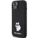 Karl Lagerfeld iPhone 15 Plus Case Silicone Metal Pin, Black