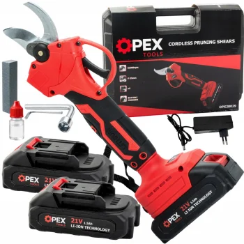 Akumulatora zaru šķēres OPEX TOOLS OPX28029, 21V, 25 mm, ar 2 akumulatoriem un koferi