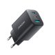 Sienas lādētājs Joyroom JR-TO1 GaN 45W USB-C USB-A Melns