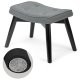 Scandinavian Upholstered Footstool Norse Sofotel, Dark Grey