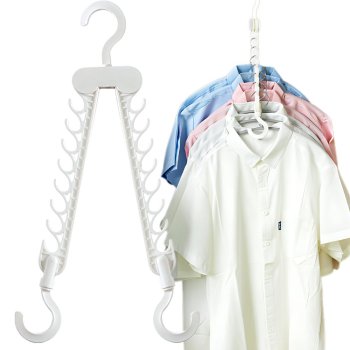 Складная вешалка-органайзер для шкафа на 16 мест, белая