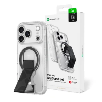 Чехол AmazingThing Titan Pro Lens Stand для iPhone 18 Pro с подставкой и MagSafe,...