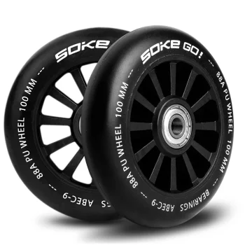 Колеса для самоката Soke 100 мм, 2 шт., черные