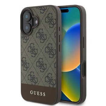 Guess 4G Bottom Stripe vāciņš Apple iPhone 16 Plus - Brūns