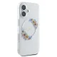 Guess iPhone 16 Plus Case IML Flowers Wreath MagSafe, Clear