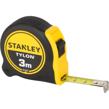 Mērlente Stanley Tylon 3 m x 12.7 mm, melna/dzeltena