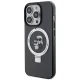 Karl Lagerfeld iPhone 15 Pro vāciņš Ring Stand Karl & Choupette MagSafe, melns