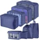 Travel Organizer 8 Pcs Navy Blue