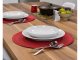 Apaļas Plāksnes Paliktnis Virtuves Galdam Pleds Galda Paklājs Bordo Krāsā | Round Plate Placemat Kitchen Plaid...