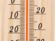 Koka sienas termometrs iekštelpām un ārtelpām, 26.5 cm, gaiši brūns