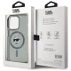Karl Lagerfeld iPhone 15 Pro vāciņš IML Metal Choupette Head MagSafe, melns