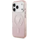 Guess IML Gradient Triangle Logo MagSafe vāciņš Apple iPhone 17 Pro, Rozā