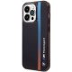 BMW iPhone 14 Pro Case Tricolor Stripe, Black