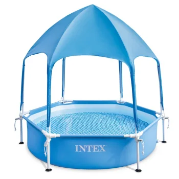 Intex 28209 Round Kids Frame Pool with Sun Shade, 183x38 cm