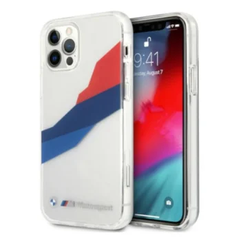 BMW iPhone 12 Pro Max vāciņš Motorsport Tricolor, caurspīdīgs