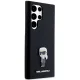 Karl Lagerfeld Samsung Galaxy S24 Ultra vāciņš Silicone Ikonik Metal Pin, melns