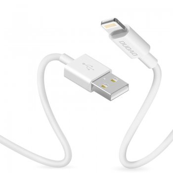Dudao USB / Apple Iphone Lightning Data Charging Cable, 3A 1m, White | Ātrās Uzlādes Lādētājvads Datu Pārraides...