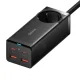 Зарядная станция Baseus GaN3 Pro 100W 2xUSB-A 2xUSB-C + кабель 1м, черная