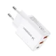Wozinsky CWCUCW 30W USB-C / 2 x USB-A lādētājs - Balts