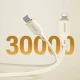 Кабель Dudao L7SF 2in1 USB-C - USB-C / Lightning 100W 1.2m, бежевый