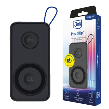 Внешний аккумулятор 3mk PastelUp 10000mAh 22.5W USB 1A1C, Черный