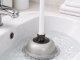 Heavy-Duty Rubber Toilet and Sink Plunger, Grey-White