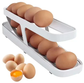Egg Storage Dispenser Container, White