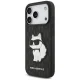 Karl Lagerfeld Saffiano Mono Patch Choupette vāciņš iPhone 18 Pro / 17 Pro, melns