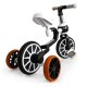 ECOTOYS 4-in-1 Kids Balance Bike with Pedals & Training Wheels, Black