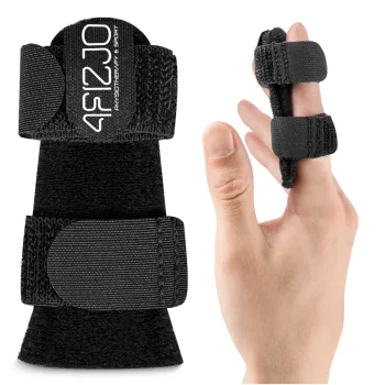 4Fizjo universāla pirksta ortoze - stabilizators, melna