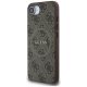 Чехол Guess 4G Ring Classic Logo MagSafe для Apple iPhone 16e, Коричневый