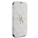 Apple iPhone 16 Plus 6.7\" Guess 4G Metal Logo Book Case Cover, Pink