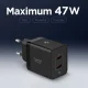 Сетевое зарядное устройство Spigen Essential EE472EU 2-port USB-C 47W GaN - черное