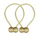 Magnetic Rope Curtain Tiebacks, Set of 2, Gold