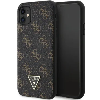 Чехол Guess 4G Triangle Metal Logo для iPhone 11 / XR - черный