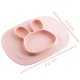 Ricokids Rabbit Silicone Suction Plate for Toddlers with Lid