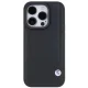 BMW iPhone 15 Pro Max Case Leather Blue Dots, Black