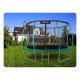 Neo-Sport dārza batuts ar iekšējo tīklu 374 cm (12ft), zaļš