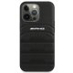 AMG Debossed Lines iPhone 14 Pro ādas aizsargvāciņš, melns