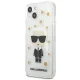 Karl Lagerfeld Flower Ikonik Karl vāciņš Apple iPhone 13 mini, caurspīdīgs