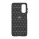 Elastīgs vāciņš ar karbona rakstu Samsung Galaxy M14 tālrunim Carbon Case, melns