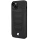 BMW чехол для iPhone 14 Leather Seats Pattern Черный