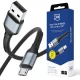 Кабель 3mk Hyper Cable N-SERIES USB-A - Micro USB 1м 12W, черный